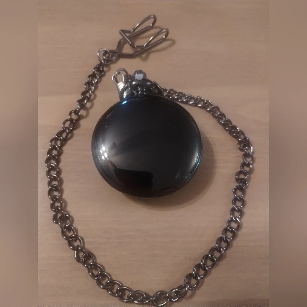 New Best Man Wedding Gift Men's Black Pocket Watch